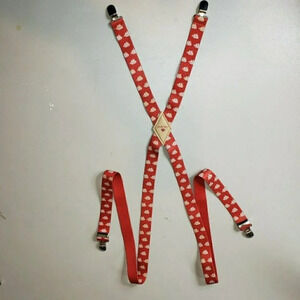 Vintage “Old‎ Spice” Red Suspenders